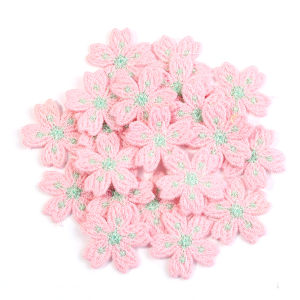 20Pcs/Lot 24mm Embroidery Flower Appliques Multicolor Clothing Patches Sticker For DIY Ornaments Sewing Supplies Accessories