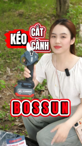 Kéo Cắt Cành Pin BOSSUN M21B-CP0230M Lưỡi Thép Cacbon Không Rỉ 2 Chế Độ Mở Lưỡi Màn Led Hiển Thị