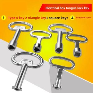 Triangle Square O Shape Industrial Key Electrical Box Cabinet Lock Key Professional Locksmith Tool Haitan Style Key