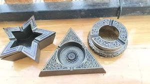 Asbak Unik Aluminium & Motif Antik: Asbak Desain Unik, Murah & Ukuran 1 Pcs