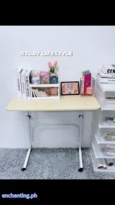 Laptop Table Mobile Side Table Mobile Laptop Desk Cart Adjustable Over Bed Table With Wheels