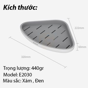 Khay Kệ góc để đồ nhà tắm đa năng ecoco E2030