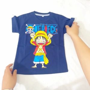 Baju Kaos Setelan Distro Anak Laki Laki Karakter Anime One Piece Import 1 - 10 Tahun - Hypelane Kids