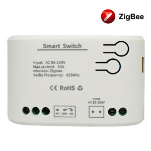 Zigbee Wifi Smart Relay 12V 24V 220V Dry Contact NO/NC/COM Module Timer Inching Switch for Light/Motor Works with Tuya APP Alexa