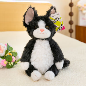 GUAIBUDIAN | Cute Black Healing Beauty Cat Sitting Plush Toy