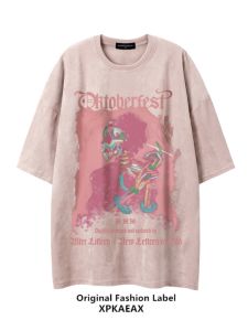 Áo Thun Tay Ngắn Cổ Tròn Cỡ Lớn Phong Cách Đường Phố Mỹ XPKAEAX Bằng Vải Nỉ Sika Mùa Hè Thời Trang Ban Đầu