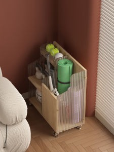 Modern Minimalist Fitness Yoga Mat Storage Rack Mobile Small Cart Home Sports Equipment Storage Basket Indoor Use
