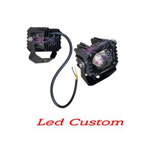 Lampu LED tembak 2 warna putih kuning custom universal motor mobil truk headlamp foglamp import berkualitas