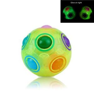 Anti stress Magic Rainbow Puzzle Ball Stress Relief Toy Pet Toy Night Light Rotating Ball Game Gift