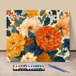 Kayou | DIY Oil Painting By Numbers Kit Elegant Floral Acrylic Paint By Numbers Diy Numbers Painting Art on Canvas By Numbers