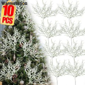 DIY Home Table Decoration: White Artificial Pine Needles & Plastic Fake Twigs