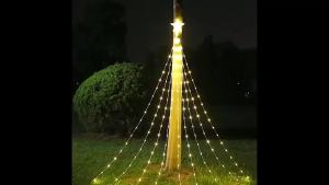 1PC 2M/3M Christmas USB Star Waterfall Light with 8-Mode Remote Control Used for Party and Holiday Decoration