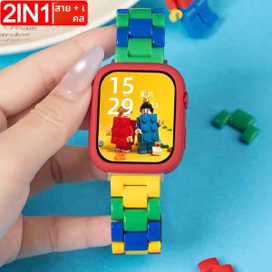 Stylish Candy สีเรซิ่น + พลาสติกสําหรับ Apple Watch 10 9 8 7 6 SE น่ารักสําหรับ iWatch 41 มม.46 มม.49 45 40 42