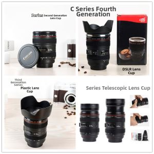 Creative DSLR Lens Design Stainless Steel Cup