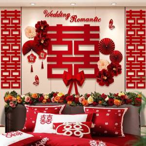 Luxurious Wedding Room Decoration Bedhead Background Decor Kit