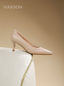 Elegant Pointed Toe High Heels Womens Spring New Style French Style Thin Heel Semi Open Mouth Single Shoes Harson HS257906