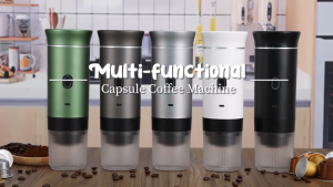 Portable Electric Wireless Espresso Coffee Machine for Car & Holiday Small Coffee Maker 3-in-1 Capsule Powder Travel or Home Use