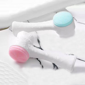 3D Deep Cleaning Facial Wash Brush Headband Set Handheld Silicone Soft-Bristled Facial Cleanser Brush Cleansing Massaging Tools