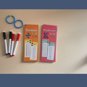 Dry Erase บัตรคำศัพท์ Quick Calculation Mathematic Practice Flash Card for Learning Multiplication Division Multiply Divide Math Flashcards Practicing Math Skill Reinforcing Calculation Techniques แฟลชการ์ด ชั้น ป.1 ป.2 ป.3