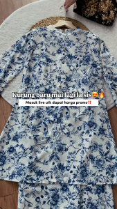 ZOE ARISAH Narisah Kurung Printed Floral Moden Kebarung Muslimah Raya 2025 PREMIUM Wanita Murah Viral Terbaru ZOE ARISSA