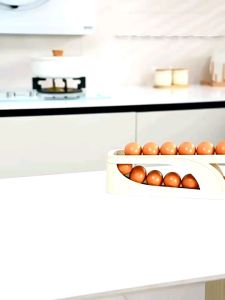 Rak telur 2 tingkat egg tray New Tempat Penyimpanan Telur tingkat 2