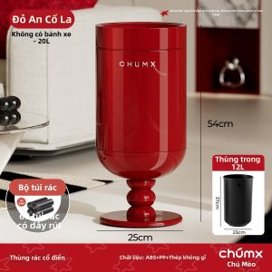 CHUMX | Thùng Rác Hình Ly Rượu Vang Phong Cách Mid-Century Modern Sang Trọng