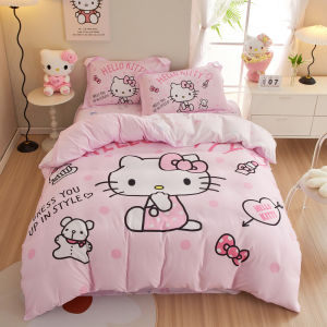 Clow M Officially Authorized 100% Cotton Sanrio Four-Piece Set Single Duvet Cover Single Bed Pure Cotton Dormitory Student Bed