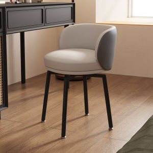 Luxurious Modern Makeup Bench Bedroom Vanity Chair Simple Backrest Design High End Leather Finish Adult Furniture Accessory