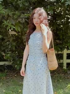 Summer Polka Dot Slimming Sleeveless Dress