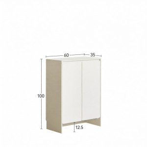 WEISHA | Home Entry Shoe Cabinet White Cream Style Hole Board