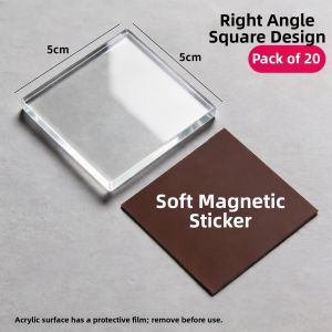QIANGBIAO | Transparent Acrylic DIY Fridge Magnet Accessories