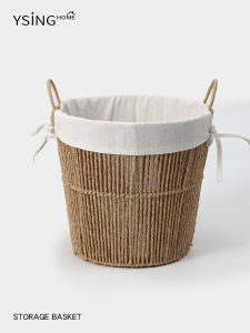 YSINGHOME | Handwoven Large Capacity Paper Rope Laundry Basket with Lining