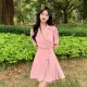 High-End Feeling Pechoque Slimming Suit Dress For Women Summer Waist-Fitted Bubble Sleeves Sleeveless Tailored Coat From China. 