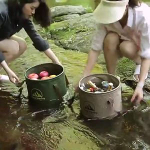 XPJL  (ถูกที่สุด)   ถังน้ำแคมป์ปิ้งพับได้ ถังพับภายนอก ถังน้ำแข็ง   ถังเก็บน้ํา แบบพับได้ สําหรับตั้งแคมป์ ท่องเที่ยว ตกปลา BW