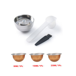 Reusable Coffee Pods For Nespresso Vertuo Next POP Refill Coffee Capsules Stainless Steel Capsule Filter with Original Pod