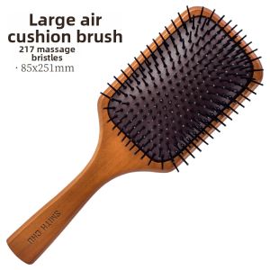 Womens Wooden Comb Air Cushion Massage Scalp Meridians Smooth Hair Home Use Professional Hairdressing Tool by Smith Chu