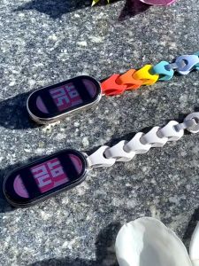 Silicone Strap for Xiaomi Mi Band 9 Stainless Steel Buckle Bracelet, Metal Magnetic Strap, Miband 9 NFC, Mi Band 8 Band8, Fashion Lady Style Replacement Silicone Wristband