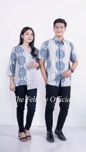 felicitybatik - Atasan Wanita Blouse Batik Couple Kemeja Pria Batik Modern Simple [ birmud ]