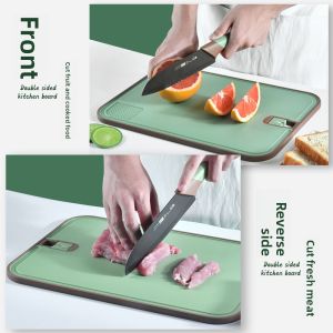 BAKULI | Antibacterial & Mold-Resistant Dual-Sided Cutting Board & Knife Set