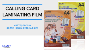 WPS Quaff A4 Size Calling Card Film 30 Micron Hot Lamination Process 100 Sheets Pack