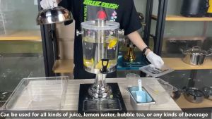 16L stainless steel with stand juice machine with ice room with faucet stainless steel kitchen utensils beverage machine