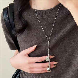 Fashion Hip Hop Charm Music Earphone Metal Pendant Clothes Accessories Necklace Jwelry For Men Women