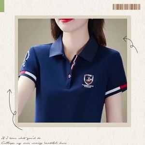HUAXUNRAN | Áo Thun Polo Tay Ngắn Mỏng Mát Thời Trang