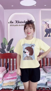 Áo Thun thái Nữ Cotton 100% Dáng Croptop Form Rộng 50~70kg Mát Mịn Đẹp Chuẩn Trend [Mã A1]