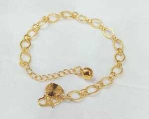 Bundara Acc-1499 Korean style aksesoris fashion simple gelang wanita cantik lapis emas Sz 18cm