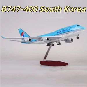 47cm Korean Air B747-400 Model Airplanes Resin Diecast 1:150 Scale Aircraft Assemble Gifts For Collection Display With Landing G