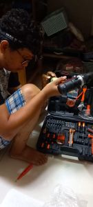 FEITUO Alat Perkakas Bor Listrik Cordless Palu Tang Obeng 57 in 1 - JG-076 / Bor Listrik Tukang / Paket Lengkap Tukang