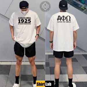 Shirtlab Alpha Phi Omega Tshirt APO Fratshirt 1925 v1 white short sleeve casual mens clothing