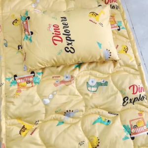 Bộ gối nệm cho bé đi học kích thước 80x150cm vải cotton satin mềm mát