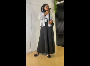 Rok Audy Skirt Korean Style Scuba Premium Loose Wanita